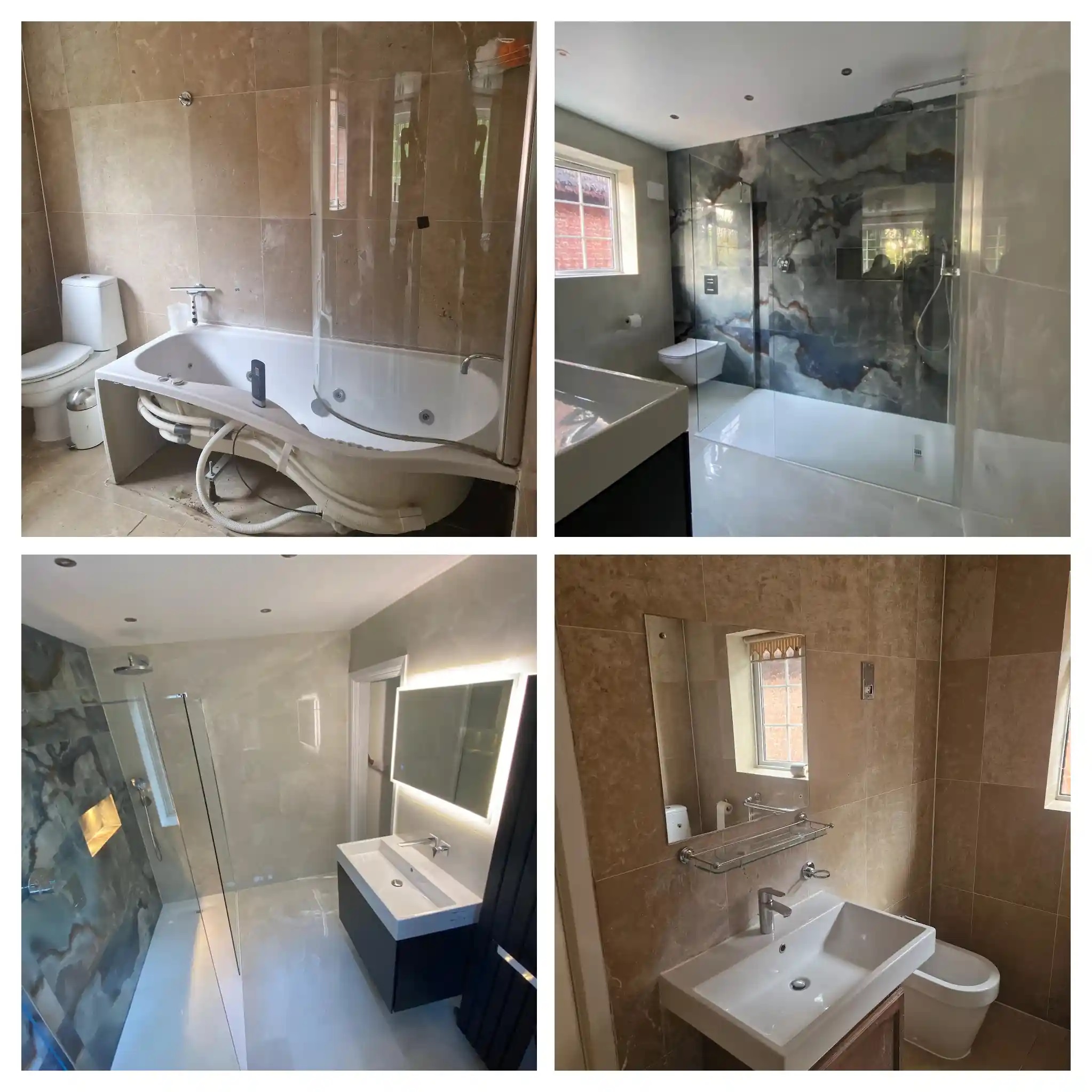 Bathroom renovation completed, Hillingdon — The Bearded Property Co, West London, 020 8050 9389
